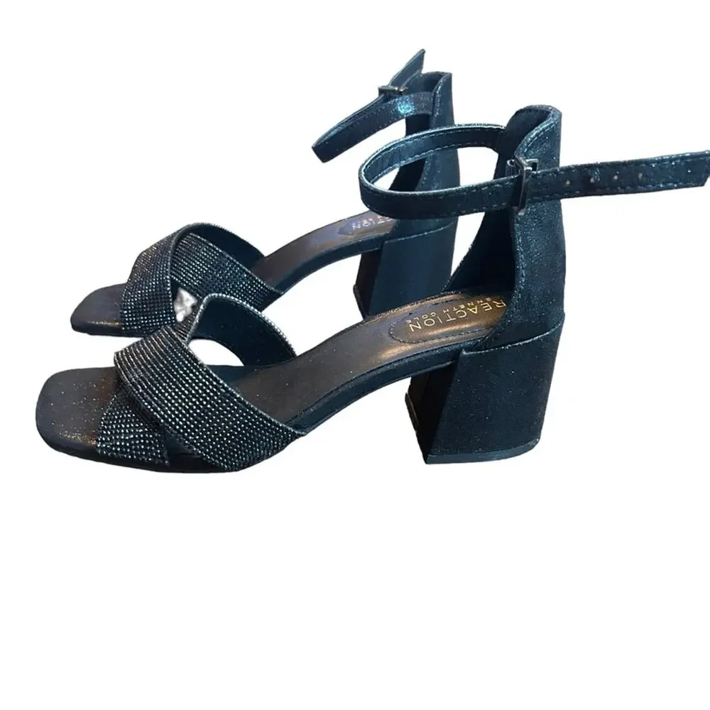 KENNETH COLE REACTION Mix X Band Dress Sandal Black NEW Size 7